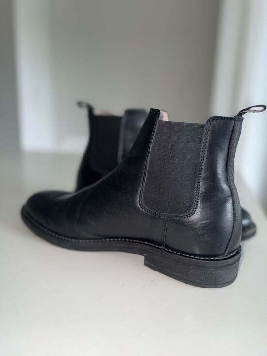 AllSaints Harley Black Leather Chelsea Boots Size 10 main image 9